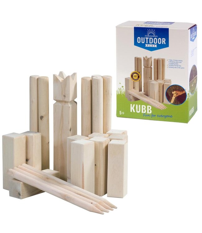 Outdoor Play | Kubb Game | Houten Vikingspel | Koning 31 cm | 5+