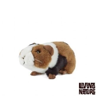 Living Nature | Pluche | Cavia | Bruin-Wit-Zwart | 17 cm