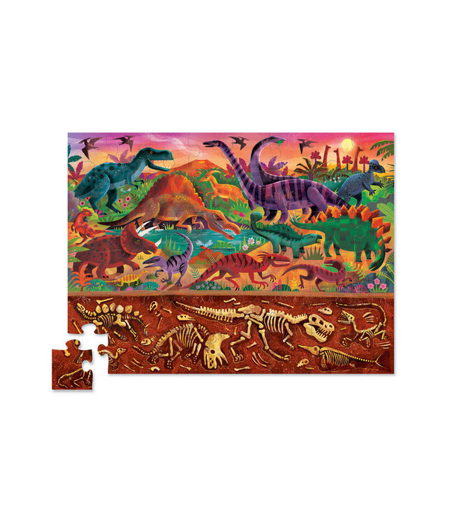 Crocodile Creek | Puzzle | Above & Below | Dinosaur World | 48 stukjes | 4+