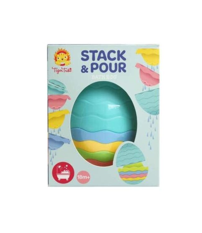 Tiger Tribe | Stack & Pour | Bath Egg | 7 pieces | +18 mnd