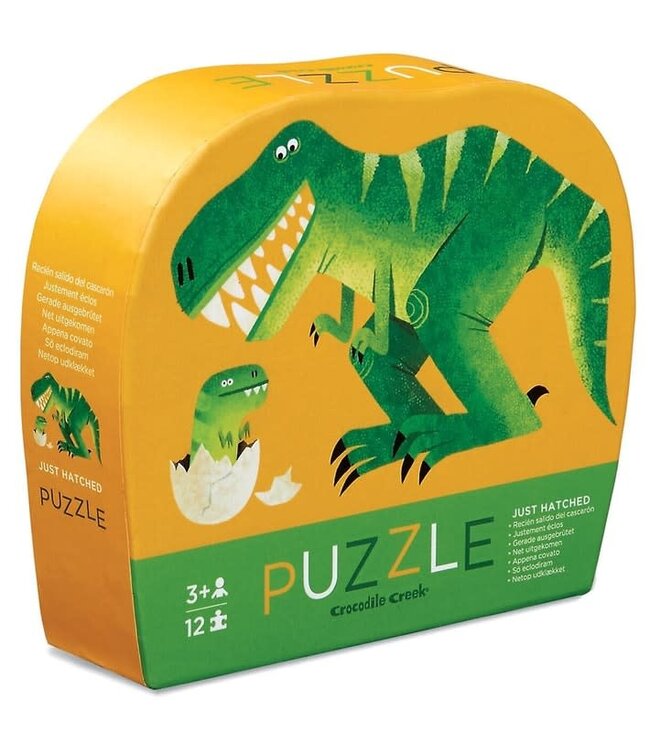 Crocodile Creek | Mini Shaped Puzzle | Just Hatched | 12 stukjes | 2+