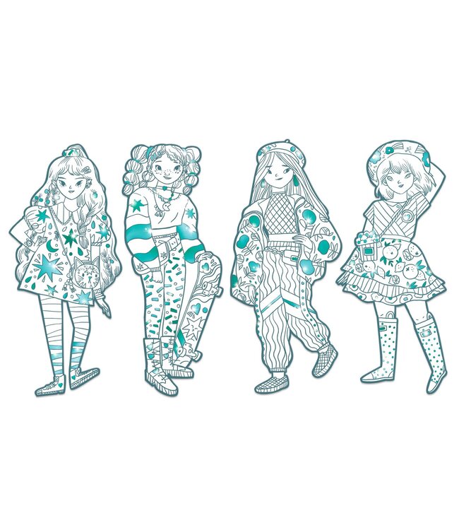 Djeco | Fashion Colouring | Angèle & Vriendjes | 6+