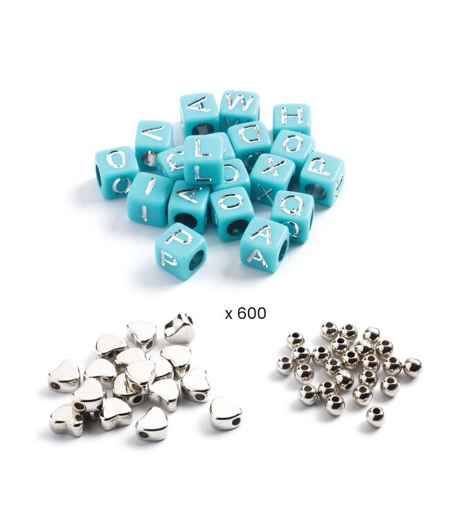 Djeco | Alfabet kralen | Zilver | 5-10 jaar