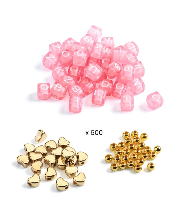 Djeco | Alfabet kralen | Goud | 5-10 jaar