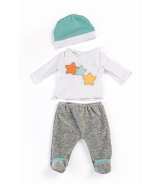 Miniland Miniland | Dress Your Baby | voor pop van 40 cm | Grijze Pyjama | 3+