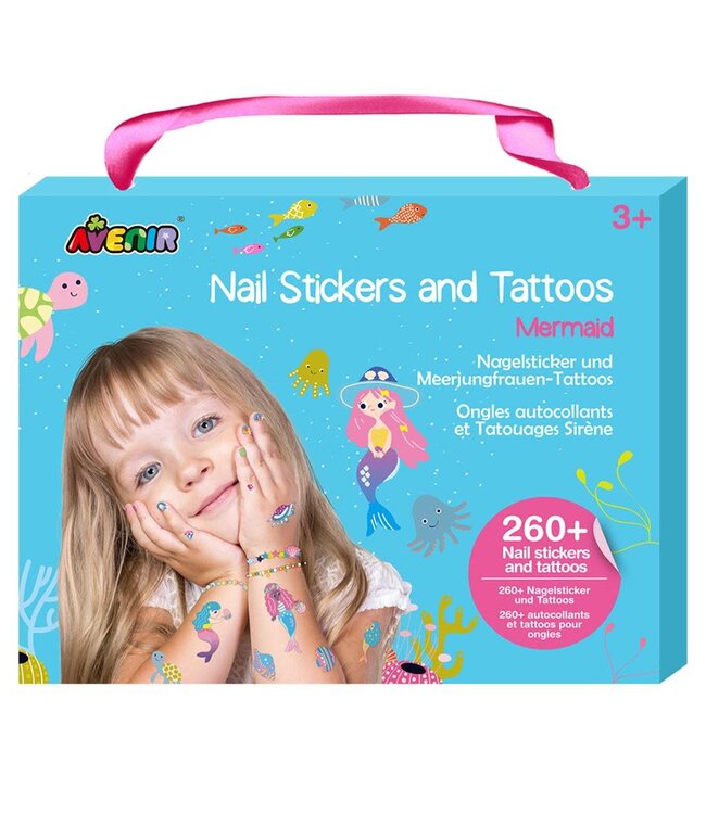 Avenir  | Nail Stickers & Tattoos | Zeemeermin | circa 260 stickers | 3+