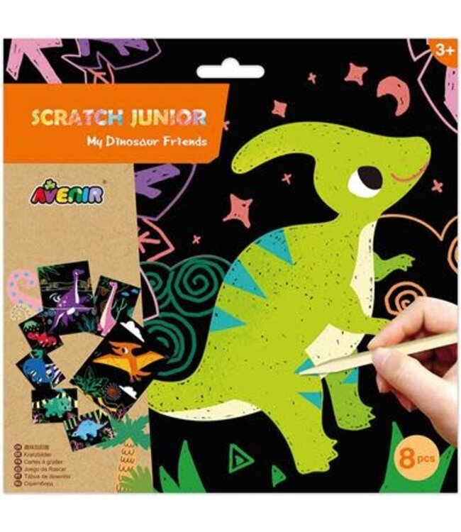 Avenir | Scratch Art | Junior | My Dinosaur Friends | 3+