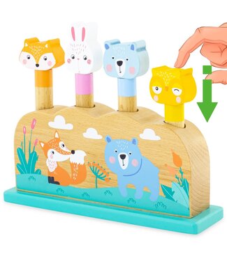 Ulysse Ulysse | Houten Pop-up Toy | de Dieren | +18 mnd