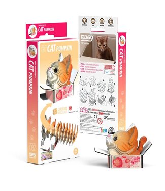 Eugy Eugy | 3D Cardboard Model Kit | Cats | Pumpkin | 6+