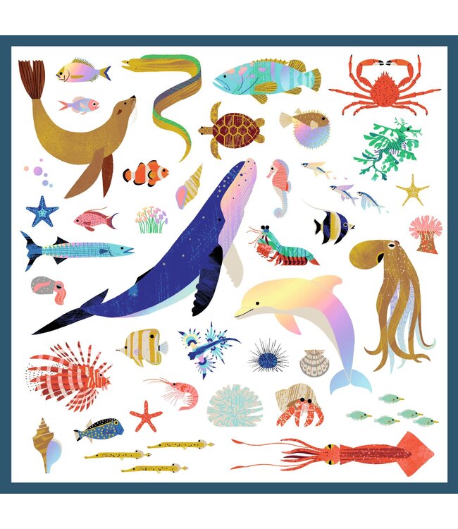Djeco | Metallic Stickers | Ocean | 160 stuks | 4+
