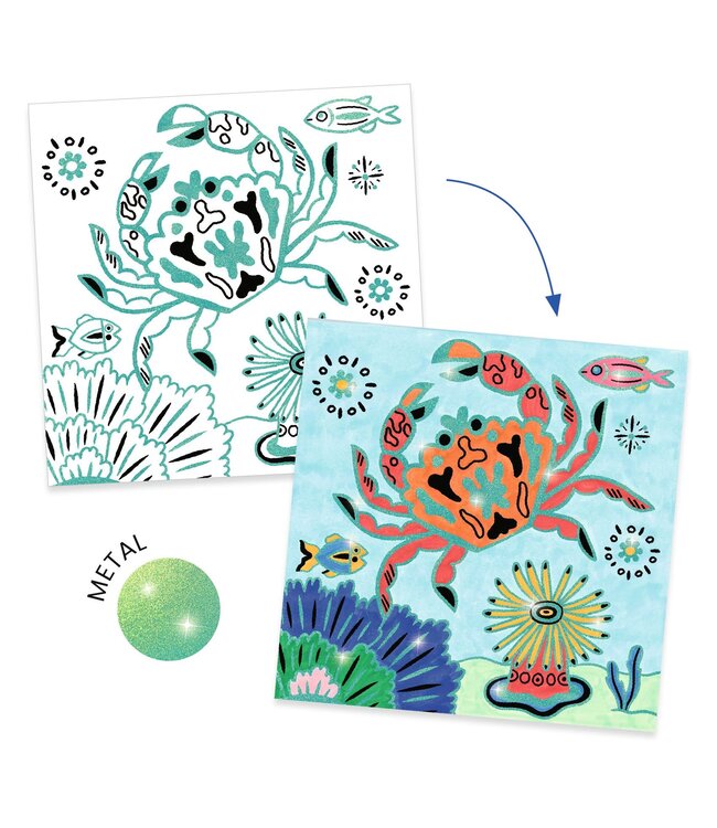 Djeco | Shiny Colouring | Under the Sea | 5-8 jaar