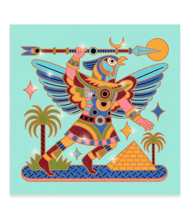 Djeco | Shiny Colouring | Animal Warriors | 5-8 jaar