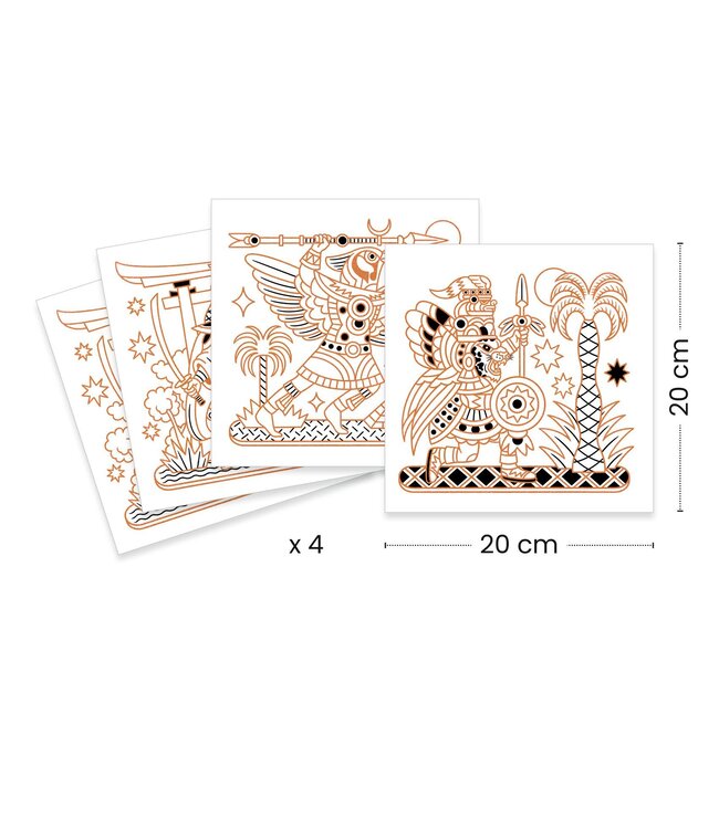 Djeco | Shiny Colouring | Animal Warriors | 5-8 jaar