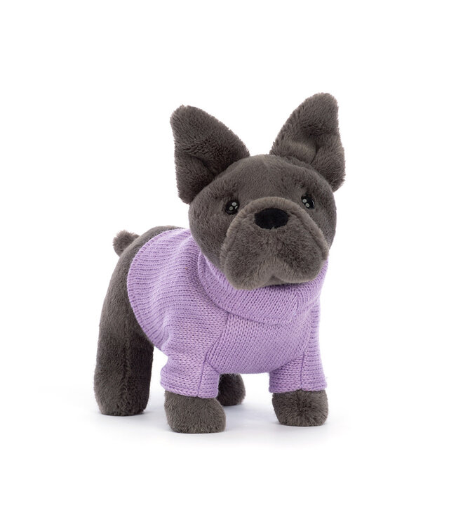 Jellycat | Dressed Toy | Sweater French Bulldog Purple | 19 cm | 0+