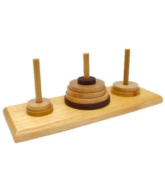 Hotgames | Breinbreker | Houten Toren van Hanoi  | 9 ringen | 6+