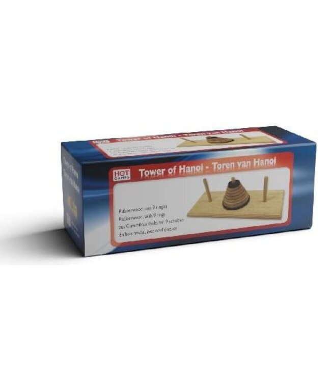 Hotgames | Breinbreker | Houten Toren van Hanoi  | 9 ringen | 6+