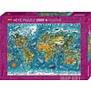 Heye Heye | The World | Map Art | Miniature World | 96,6 x 68,6 cm | 2000 stukjes