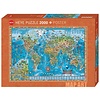 Heye Heye | The World | Map Art | Amazing World | 96,6 x 68,6 cm | 2000 stukjes
