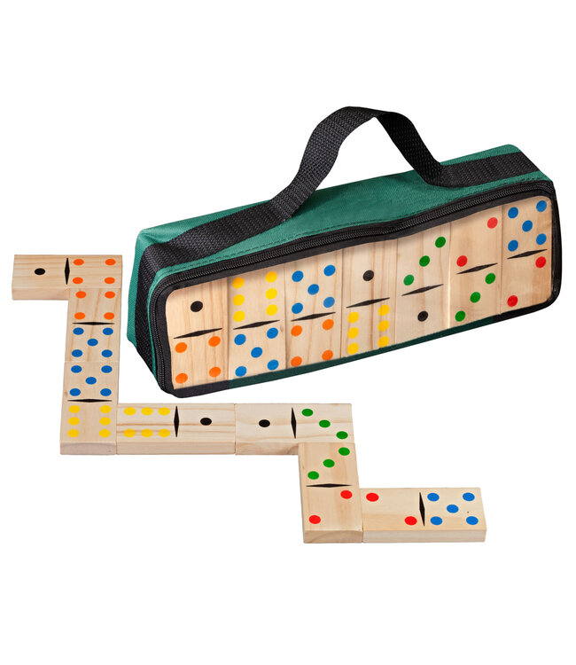 Philos | Houten Domino Spel | Dubbel Zes | 28 delig | 3+