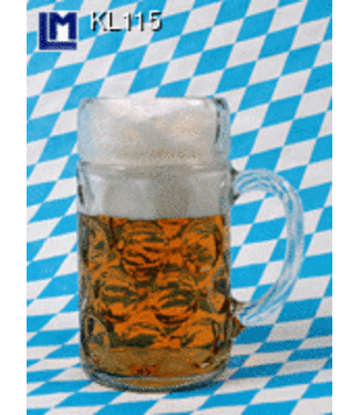 Lenticulaire Kaart Bewegend | Bierpul | Glas Bier halfvol of halfleeg ?
