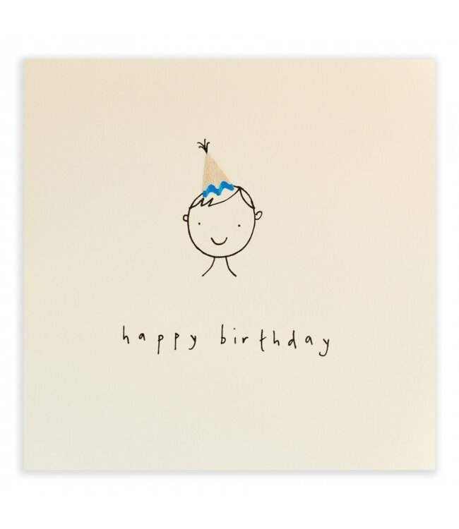 Pencil Shavings Cards by Ruth Jackson | Happy Birthday | Hat Boy