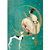 Madame Treacle Madame Treacle | Glitterkaart | With her Dog