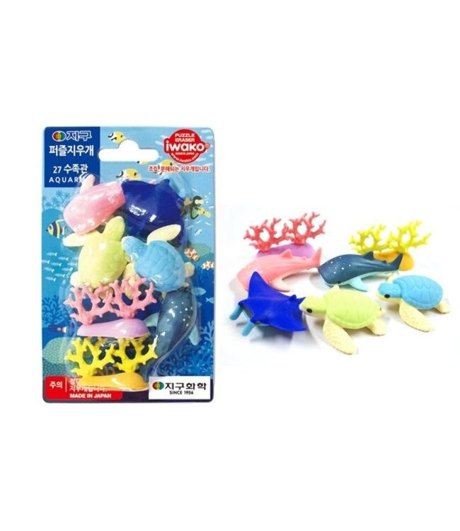 iwako | Puzzle Eraser | Aquarium Set | 3+