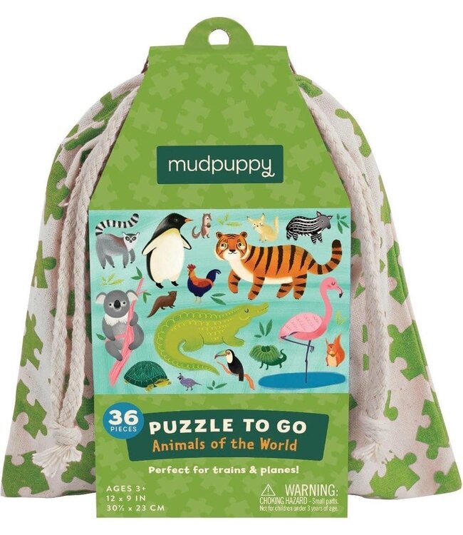 Mudpuppy | Puzzle To Go | Animals Of The World | 36 pcs | 3+