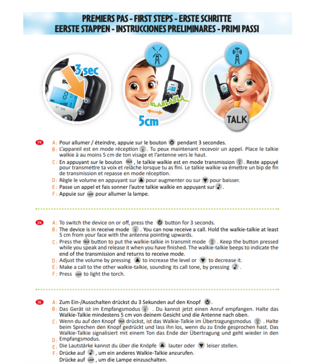 Buki | Walkie Talkie | 8 kanalen | 3 km bereik | 8+