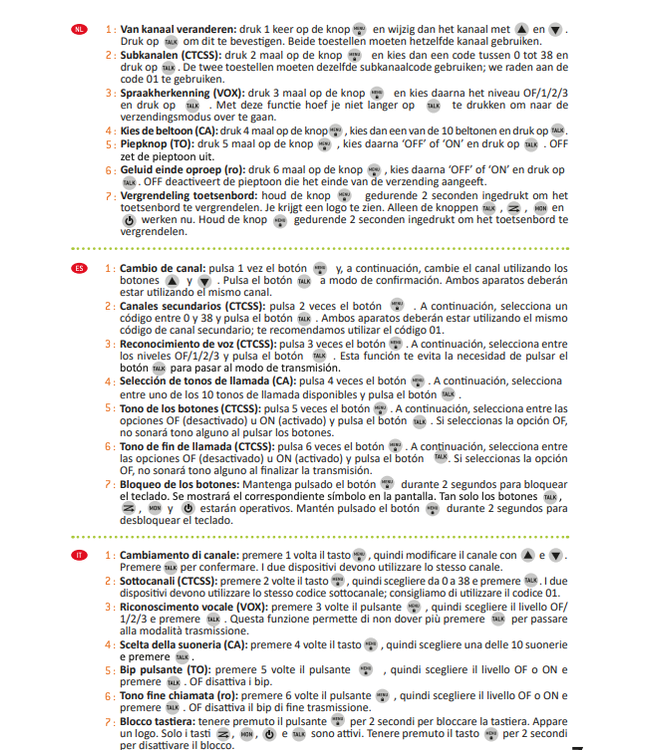 Buki | Walkie Talkie | 8 kanalen | 3 km bereik | 8+