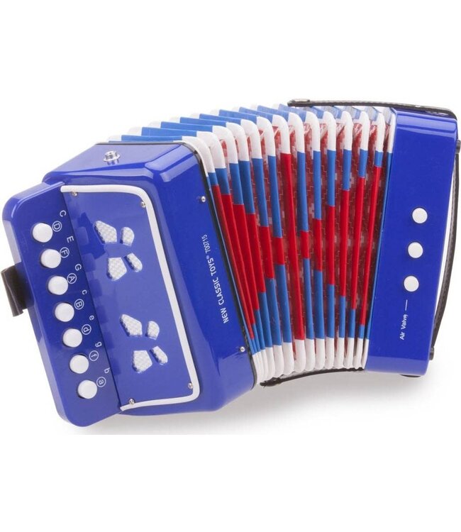 New Classic Toys  | Accordeon | Blauw | inclusief Muziekboek | 3+