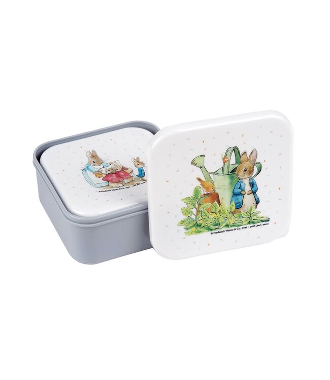 Petit Jour | Peter Rabbit | Set van 3 lunchboxen | 11,3 - 9,9 - 8,4 cm