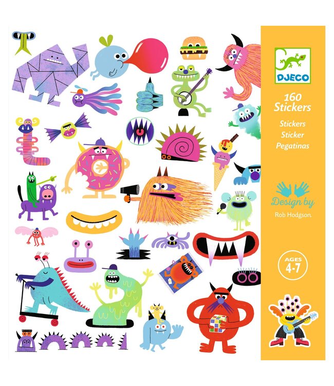 Djeco | Stickers | Monsters | 160 stuks | 4+