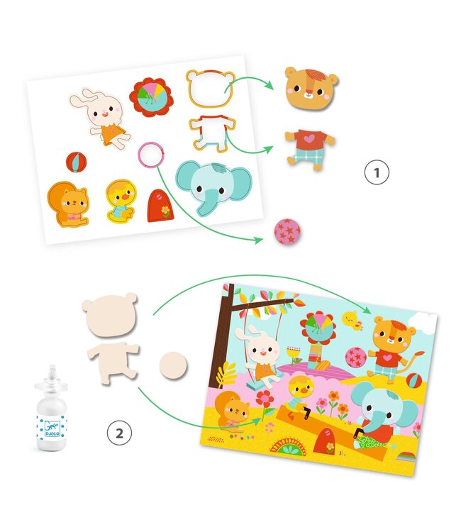 Djeco | Collages for Toddlers | the Day | +18 maanden