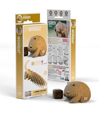 Eugy Eugy | 3D Cardboard Model Kit | Wild Life | Wombat | 6+