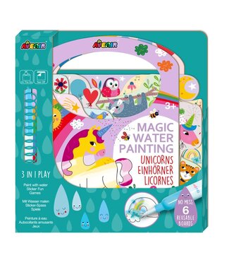 Avenir Avenir | Magic Water Painting | Eenhoorns | inclusief 87 Afneembare Stickers | 3+