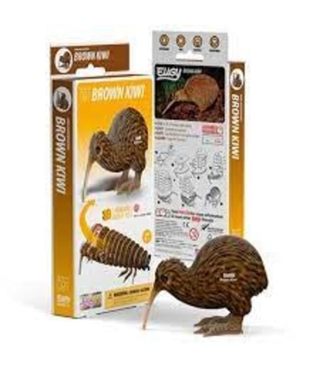 Eugy | 3D Cardboard Model Kit | Forest Life | Kiwi | 6+