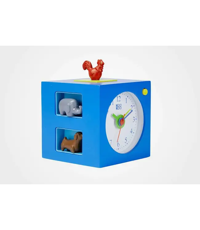 KooKoo | Wekker | KidsAlarm | Kinderwekker met dierengeluiden | Blauw