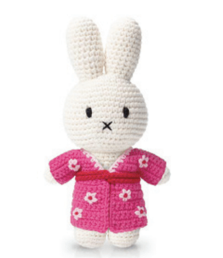 Just Dutch Gehaakte Knuffel | Miffy/Nijntje | Kimono | 25 cm | 100 % Cotton | 0+