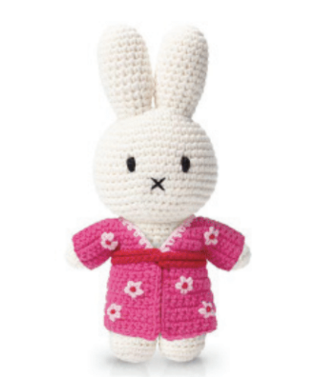 Gehaakte Knuffel | Miffy/Nijntje | Kimono | 25 cm | 100 % Cotton | 0+
