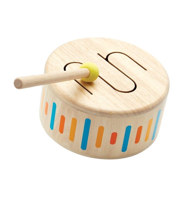 Plan Toys | Solid Wooden Drum | Houten Trommel | No. 2 | 16 cm | +18 mnd