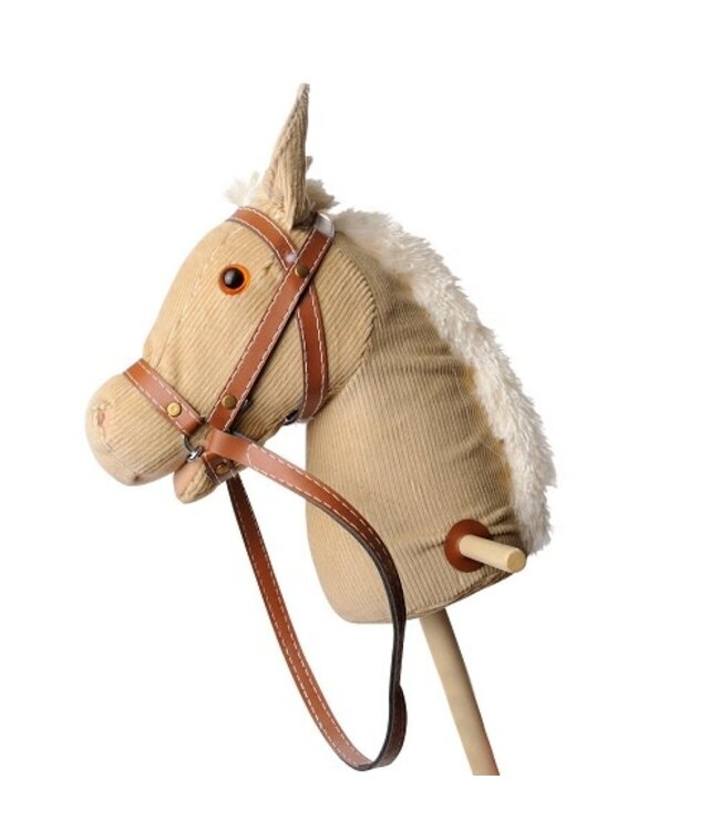 Pluche Stokpaard met Geluid | Rib Corduroy | 0,95 cm | 2+