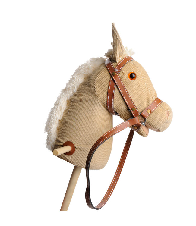 Pluche Stokpaard met Geluid | Rib Corduroy | 0,95 cm | 2+