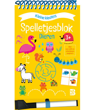 Uitgeverij Ballon | Spelletjesblok | met uitwisbare Viltstift | Dieren | 4+