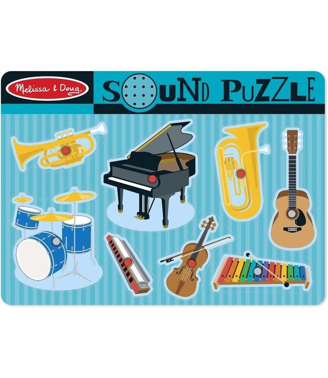 Melissa & Doug | Wooden Sound Puzzle | Musical Instruments | 1+