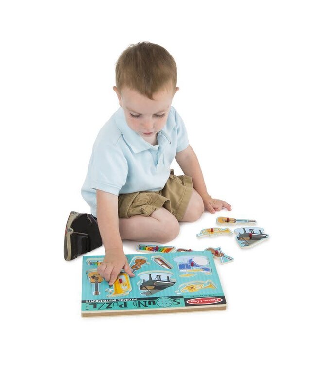 Melissa & Doug | Wooden Sound Puzzle | Musical Instruments | 1+
