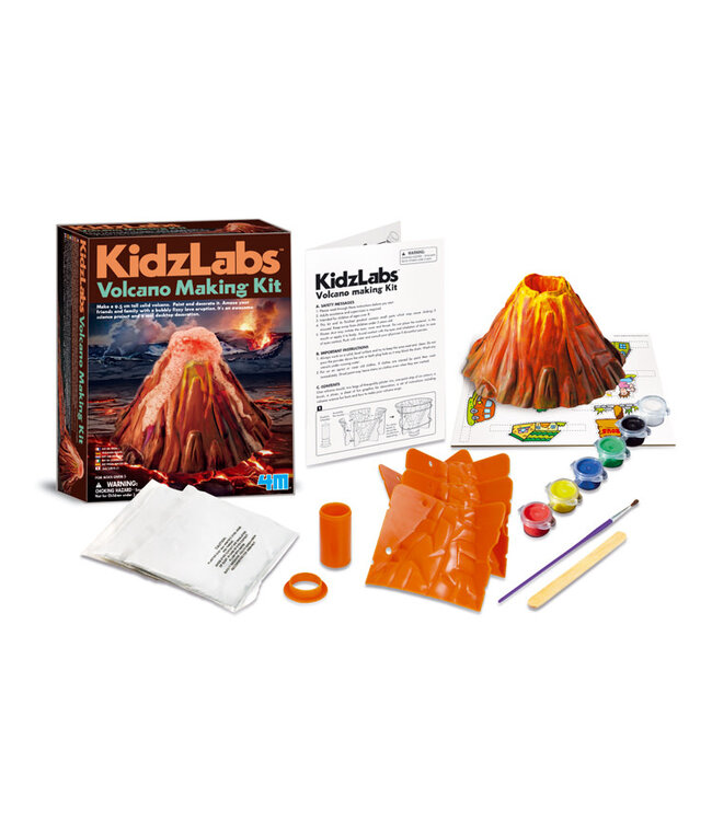 4M | KidzLabs | Giet en Verf een Vulkaan | 8+