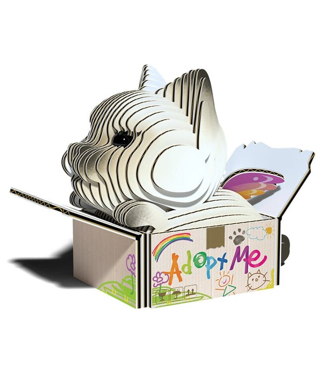 Eugy | 3D Cardboard Model Kit | Cats | Mocha | 6+