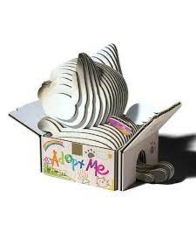 Eugy | 3D Cardboard Model Kit | Cats | Mocha | 6+