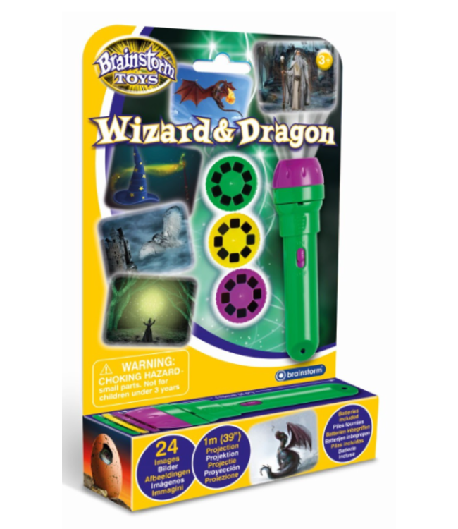 Brainstorm Toys | Zaklamp Projector | Torch & Projector | Wizard & Dragon | 3+